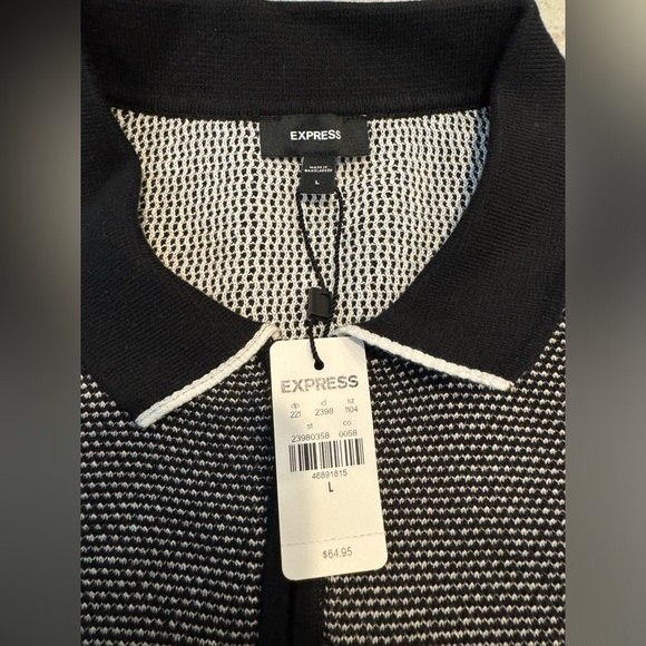 Men’s Zip Short Sleeve Sweater Polo - Picture 4 of 4